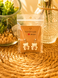 Boucles d'Oreille Ourson en Résine – Beige ou Marron